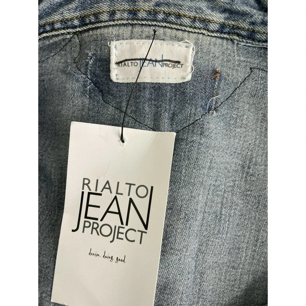 Free People Rialto Jean  Brin Floral Patch Shirt - Picture 7 of 7